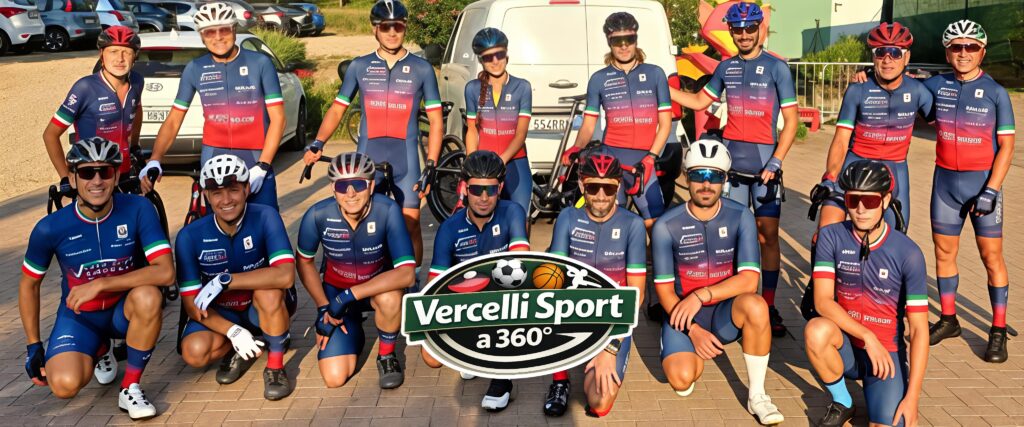 CICLISMO,VELO CLUB VERCELLI, SECONDO POSTO A S. GIORGIO MONFERRATO: ROSSO-BLU ANCORA AI VERTICI DEL SUPERPRESTIGE (LE FOTO)